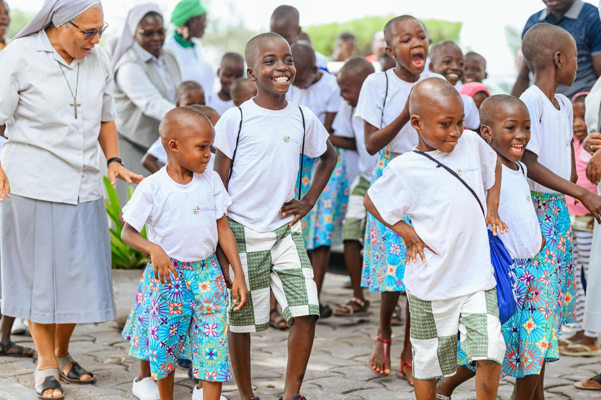 Children gathered at a Foundation event